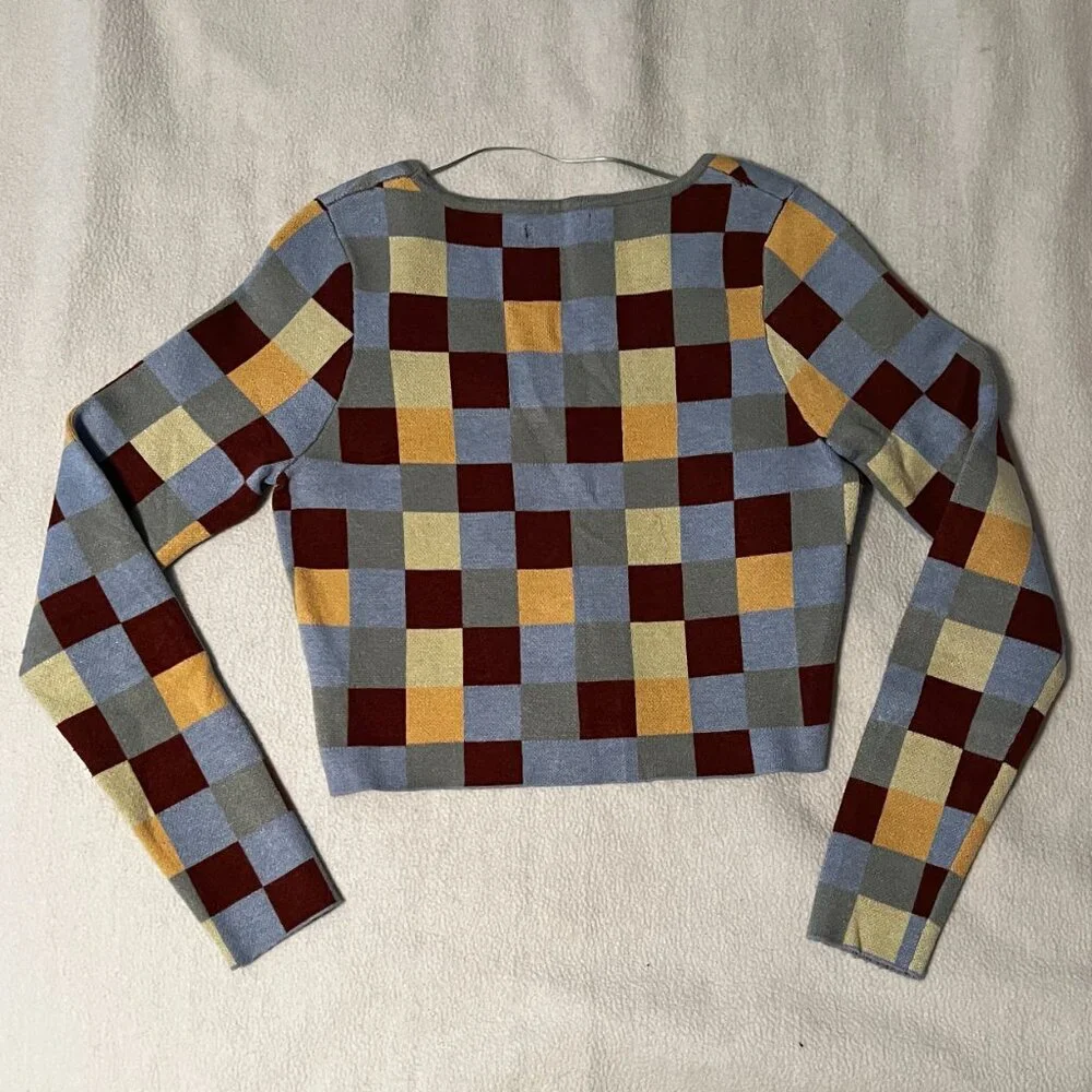 Kendall & Kylie - Cropped Sweater Cardigan / Size Small - Picture 2 of 5